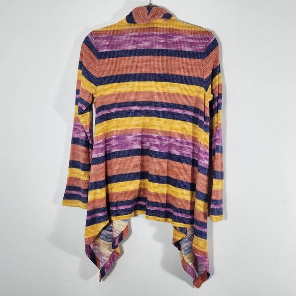Bobeau Striped Knit Cardigan Sweater Size Small NWOT Draped Front Cardigan - Picture 4 of 9